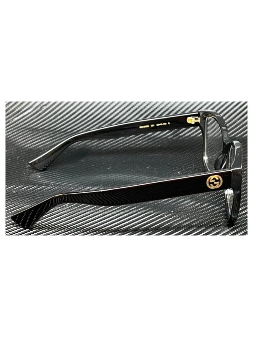 New Gucci Women Black Gold Eyeglasses 54-17-140